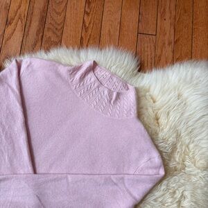 Pendleton Cashmere Mockneck Baby Pink Sweater